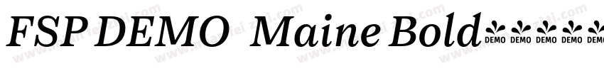 FSP DEMO   Maine Bold字体转换